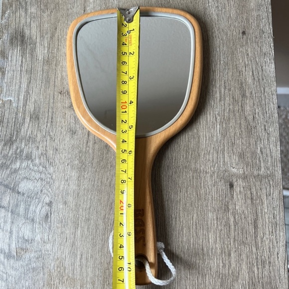 Bass Solid Wood Vanity Handheld Mirror Travel Guest Bathroom 10.5”L Estate - Picture 5 of 5